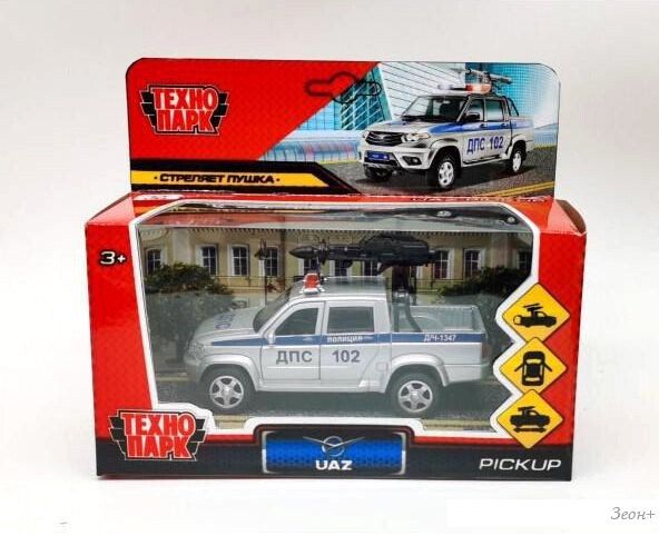 Пикап Технопарк UAZ Pickup Полиция с пушкой PICKUP-12POL-CANSR