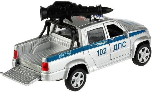 Пикап Технопарк UAZ Pickup Полиция с пушкой PICKUP-12POL-CANSR