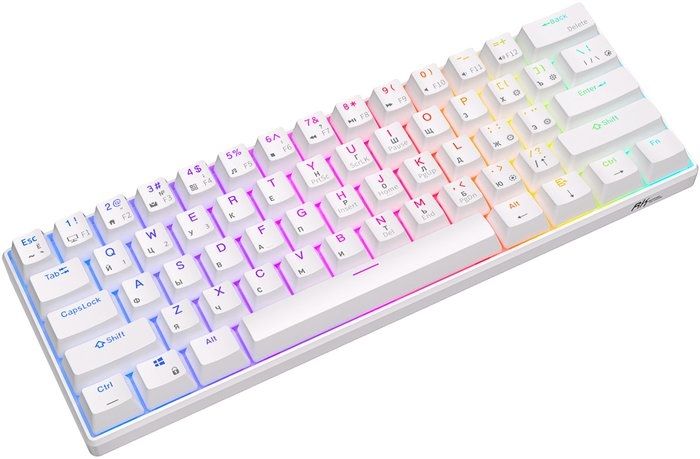 Клавиатура Royal Kludge RK61 RGB (белый, RK Red)