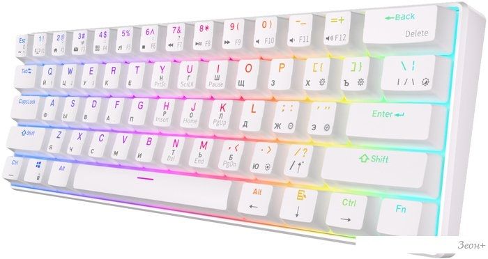 Клавиатура Royal Kludge RK61 RGB (белый, RK Red)