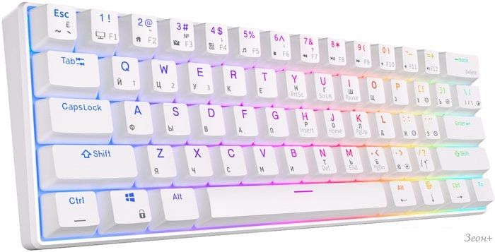 Клавиатура Royal Kludge RK61 RGB (белый, RK Red)