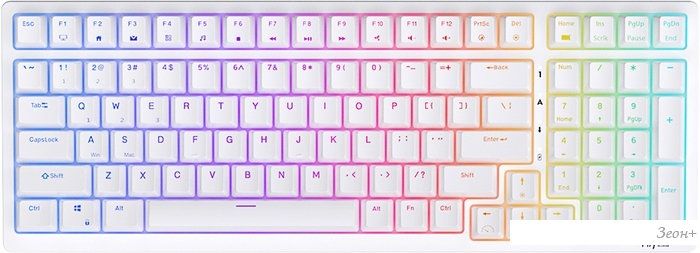 Клавиатура Royal Kludge RK98 RGB (белый, RK Brown)