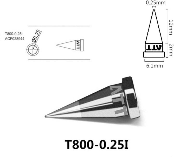 Паяльное жало , T800-0.25I