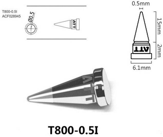 Паяльное жало , T800-0.5I