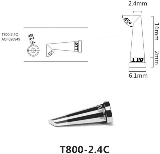 Паяльное жало , T800-2.4C