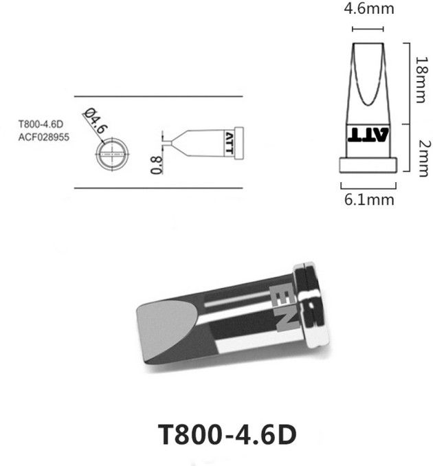 Паяльное жало , T800-4.6D