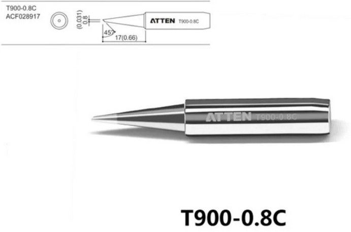 Паяльное жало , T900-0.8C