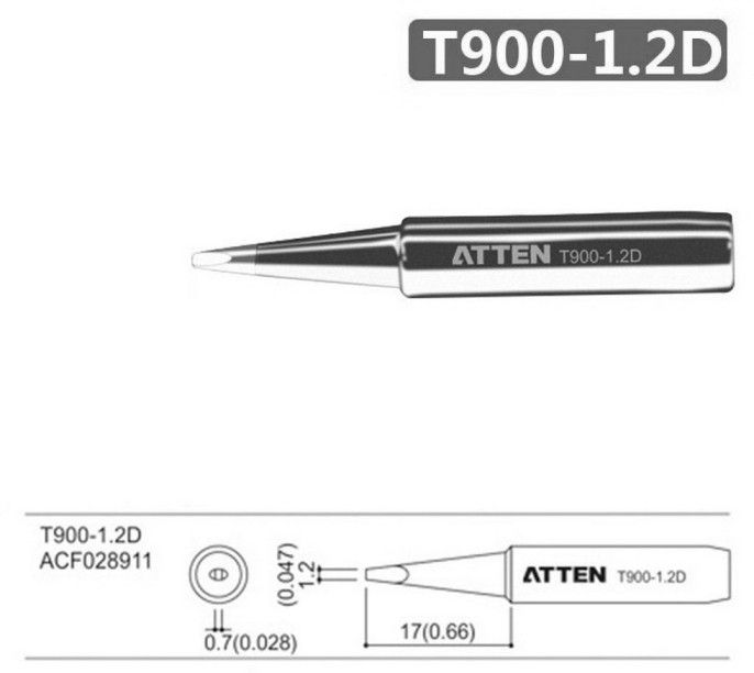 Паяльное жало , T900-1.2D