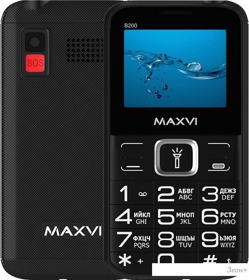 Кнопочный телефон Maxvi B200 (черный)