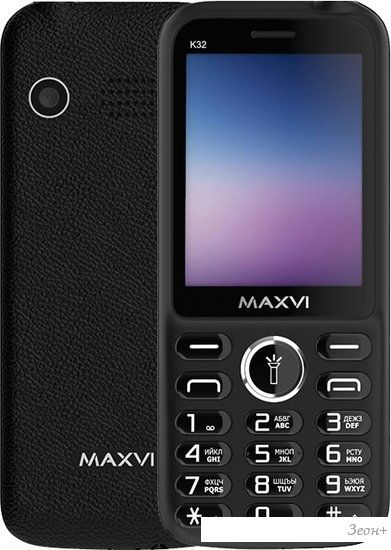 Кнопочный телефон Maxvi K32 (черный)