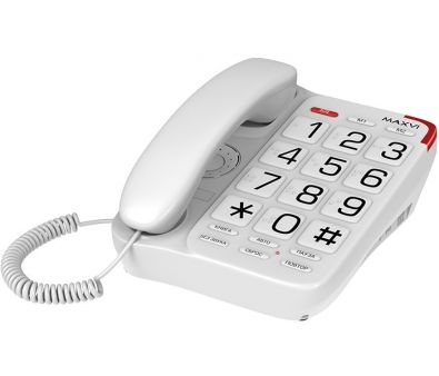 Проводной телефон Maxvi CB-01 (белый)
