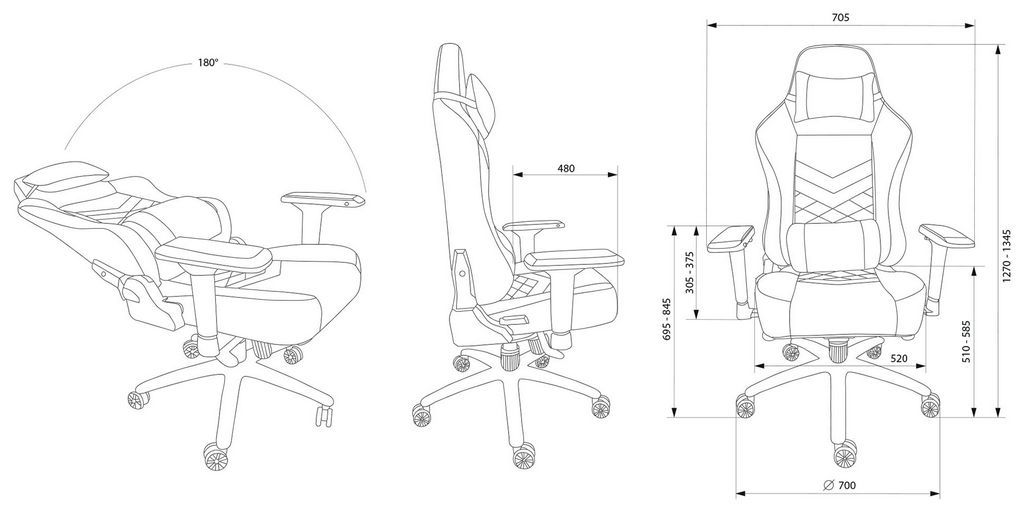Кресло CACTUS CS-CHR-0112BL-M (черный)