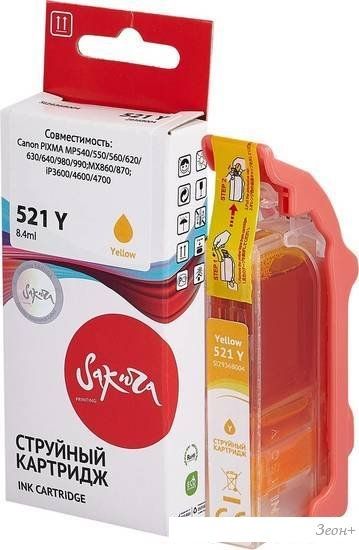 Картридж Sakura Printing SI2936B004 (аналог Canon 521 Y)
