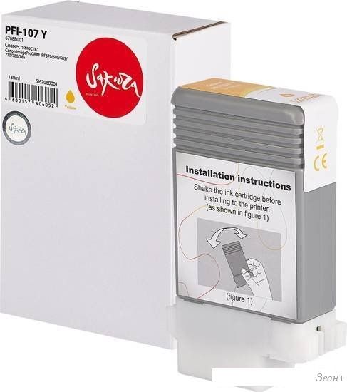 Картридж Sakura Printing SI6708B001 (аналог Canon PFI-107 Y)