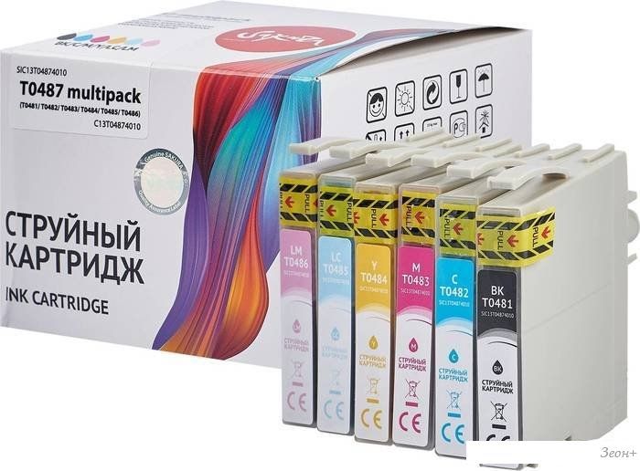 Картридж Sakura Printing SIC13T04874010 (аналог Epson T0487)