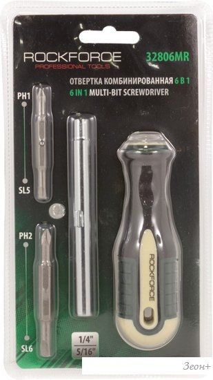 Отвертка RockForce PH1xSL5/PH2xSL6 RF-32806MR