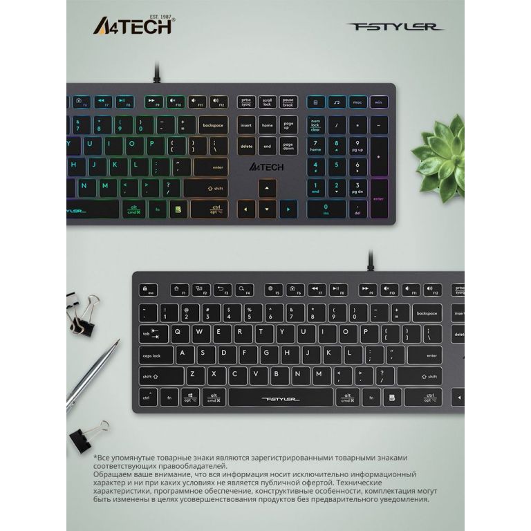 Клавиатура A4Tech Fstyler FX60 (неоновая подсветка)