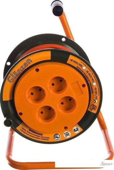 Удлинитель Glanzen EB-30-002 (30 м, оранжевый)
