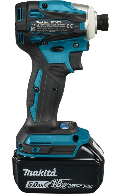 Винтоверт Makita DTD172RTJ (с 2-мя АКБ 5 Ah, кейс)