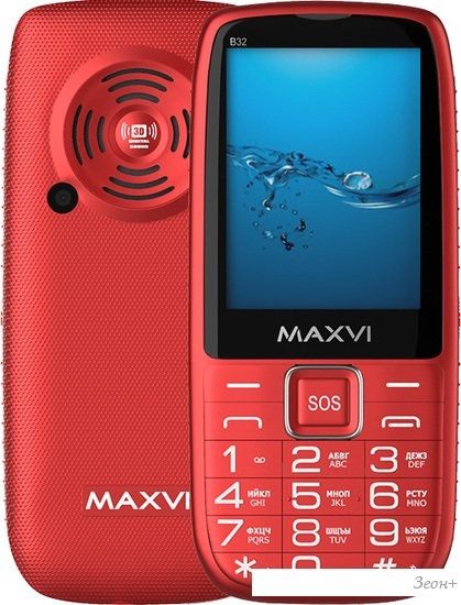 Кнопочный телефон Maxvi B32 (красный)