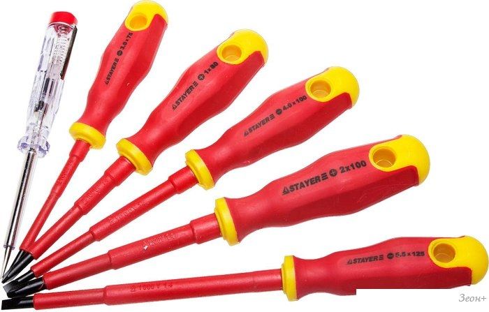 Набор отверток Stayer Profi Electro 100-250В, Cr-V 25145-H6_z01 (6 предметов)