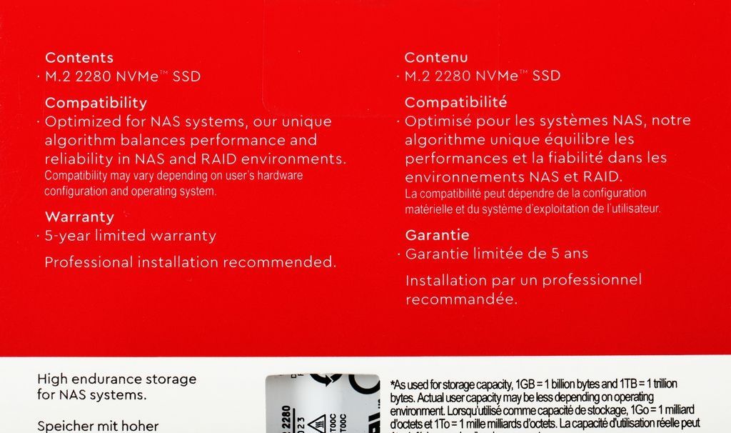 SSD WD Red SN700 4TB WDS400T1R0C