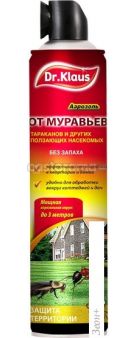 Аэрозоль против насекомых Dr. Klaus От муравьев, тараканов и других ползающих насекомых DK06250011 (600 мл)