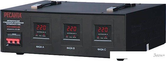 Стабилизатор напряжения Ресанта АСН-4500/3-ЭМ