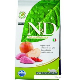 Сухой корм для кошек Farmina N&D Grain Free Cat Boar & Apple Adult 5 кг