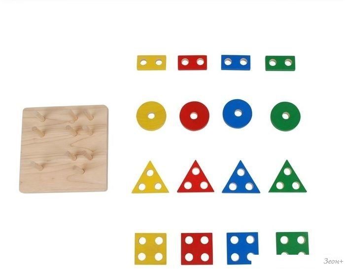 Сортер Plan Toys Доска с геометрическими фигурами 2403