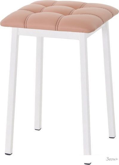 Табурет AMC Comfort 7К6.7 (кожзам, коралл/белый)
