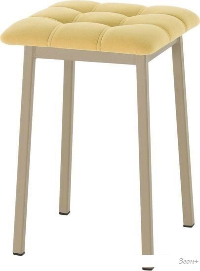 Табурет AMC Comfort 7К10.15 (кожзам, светло-желтый/капучино)