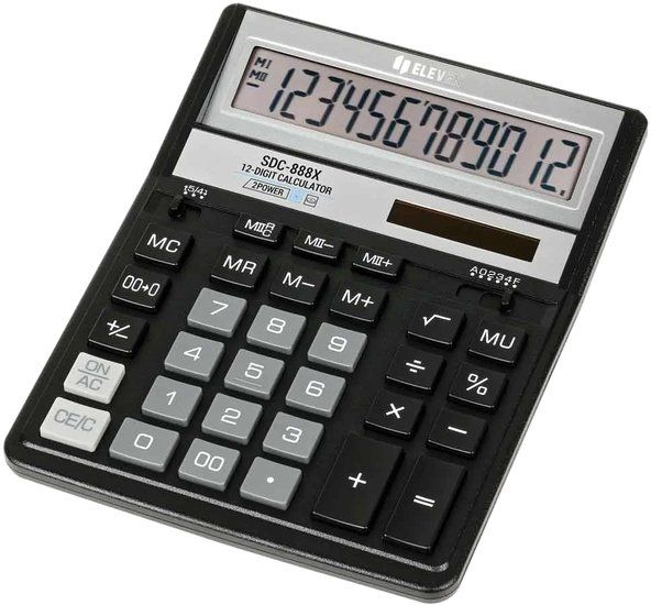 Бухгалтерский калькулятор Eleven SDC-888X-BK (черный)