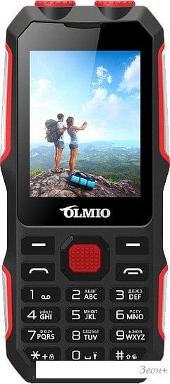 Мобильный телефон Olmio X02 (черный/красный)