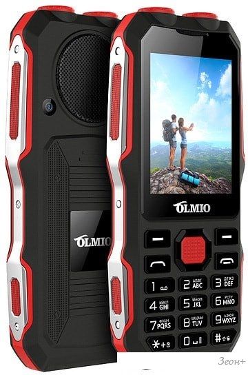 Мобильный телефон Olmio X02 (черный/красный)
