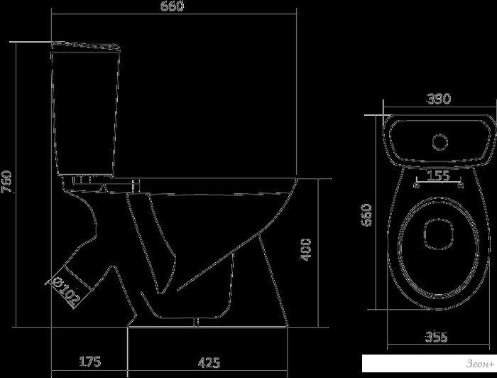 Унитаз Santek Бриз (1WH202569)