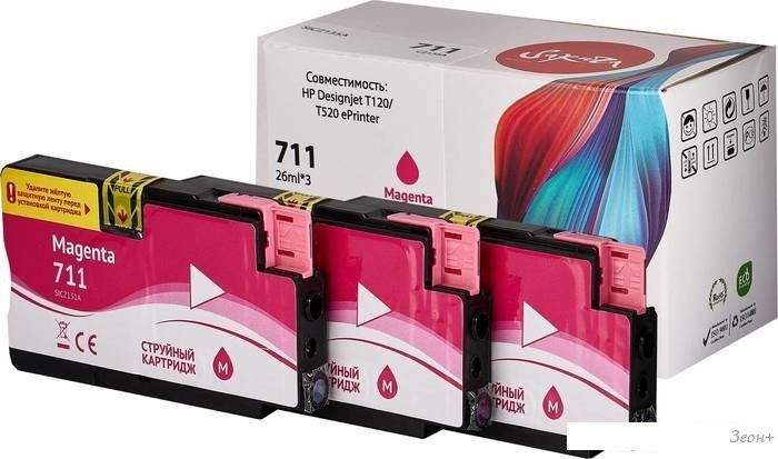Картридж Sakura Printing SICZ135A (аналог HP 711 magenta)
