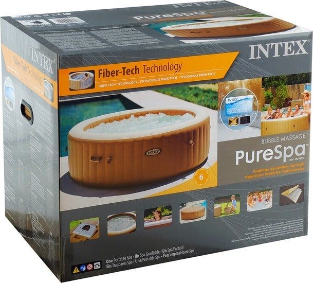 Надувной бассейн Intex Pure Spa Bubble Massage 28428 (216x71)
