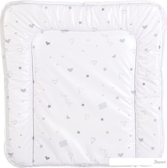 Матрас для пеленания Polini Kids French Teddy 65x65 0002430-24 (белый/серый)
