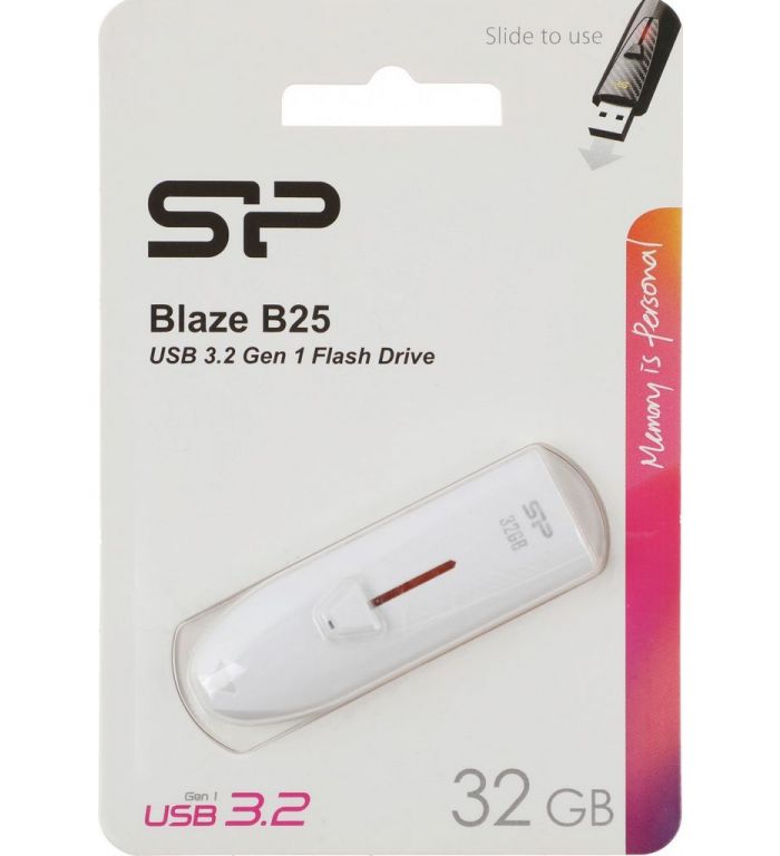 USB Flash Silicon-Power Blaze B25 32GB (белый)
