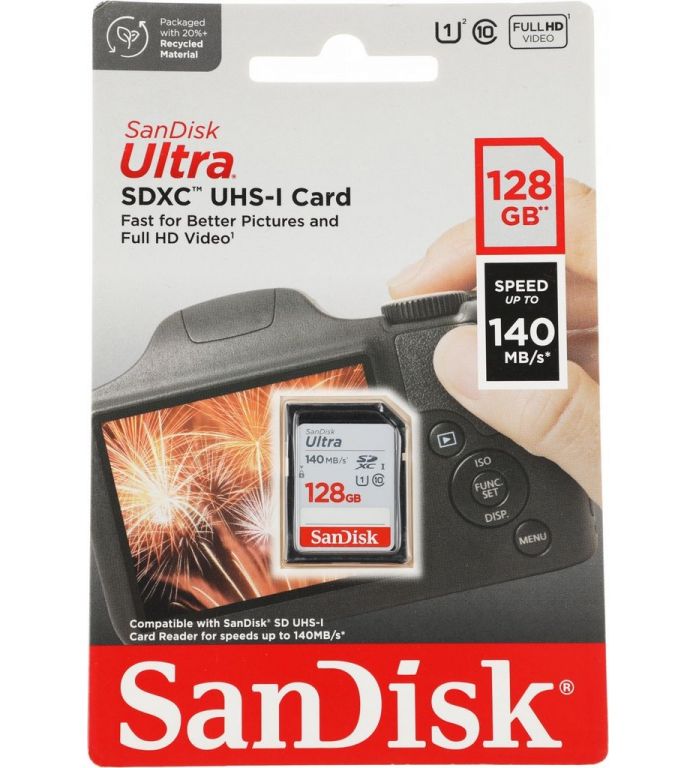 Карта памяти SanDisk Ultra SDXC SDSDUNB-128G-GN6IN 128GB