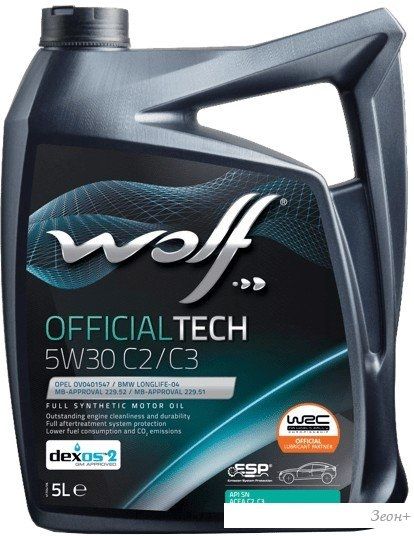 Моторное масло Wolf OfficialTech 5W-30 C2/C3 5л