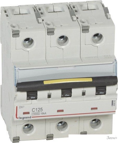 Выключатель автоматический Legrand DX3 3P C 125A 16kA 4.5M 409282