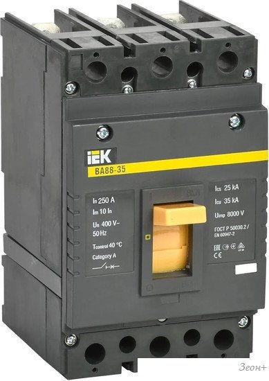 Выключатель автоматический IEK ВА 88-35 250А 3п 35кА SVA30-3-0250