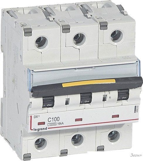Выключатель автоматический Legrand DX3 3P C 100A 16kA 4.5M 409281