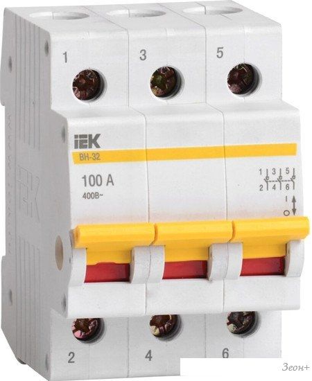 Выключатель нагрузки IEK ВН-32 3Р 25А MNV10-3-025 (мини-рубильник)