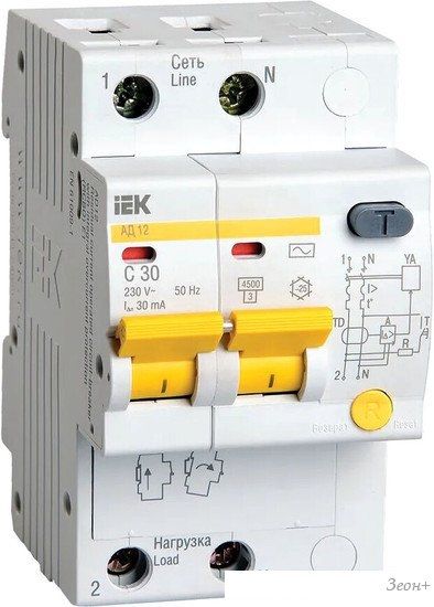Дифференциальный автомат IEK MAD10-2-032-C-030