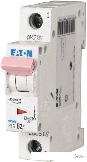 Выключатель автоматический Eaton PL6 1P 4А С 6кА 1M 286529