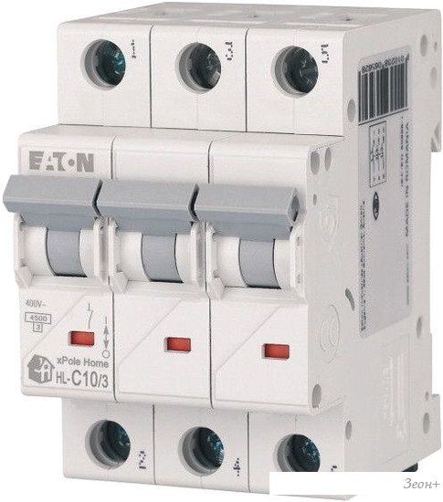 Выключатель автоматический Eaton HL-C103 3P 10A C 4.5кA 3M 194789