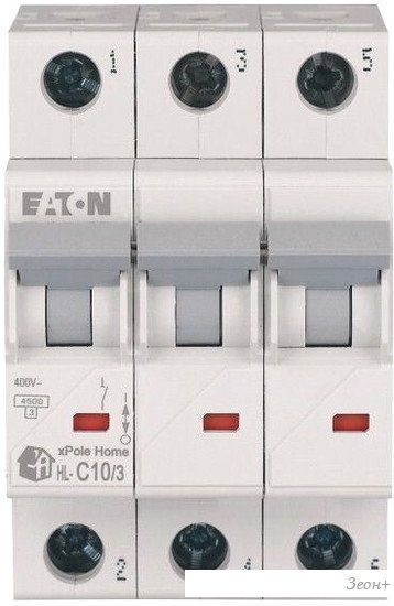 Выключатель автоматический Eaton HL-C103 3P 10A C 4.5кA 3M 194789